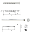 Kołki ramowe rozporowe 12x330 na klucz/TORX