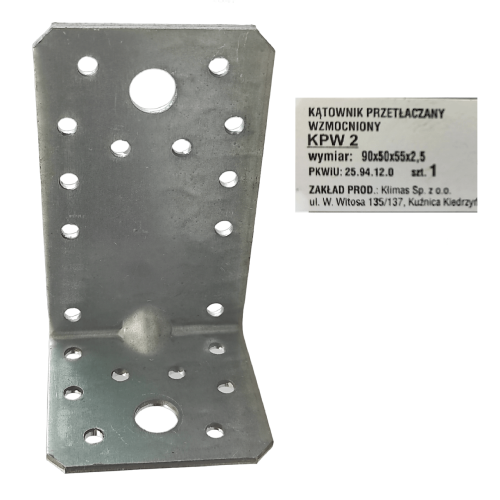 Kątownik do drewna łącznik 90x50x55mm