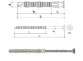 Kołki ramowe rozporowe 8x65 KLIMAS