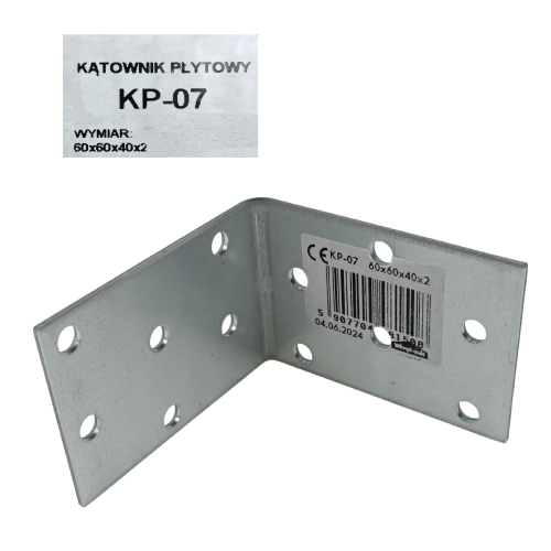 Kątownik płytowy do drewna 60x60x40 mm