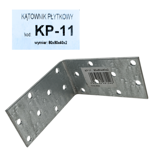 Kątownik płytowy do drewna 80x80x40 mm