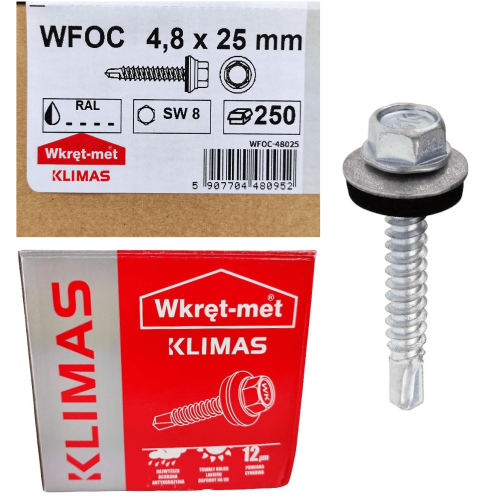 Wkręty farmerskie do metalu 4,8x25