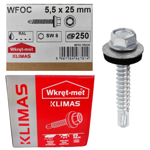 Wkręty farmerskie do metalu w ocynku 5,5x25