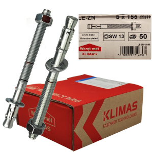 Kotwy mechaniczne do betonu 8x155mm LE-ZN Klimas 50szt