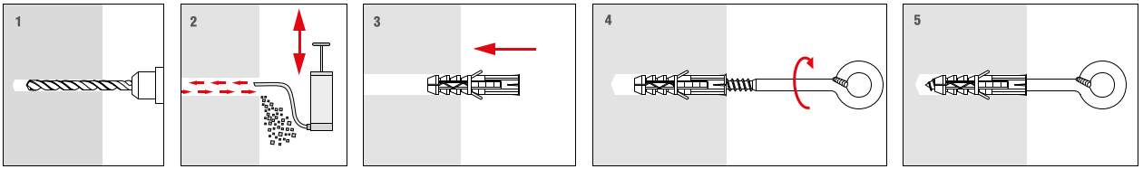 Kołek rozporowy z hakiem oczkowym