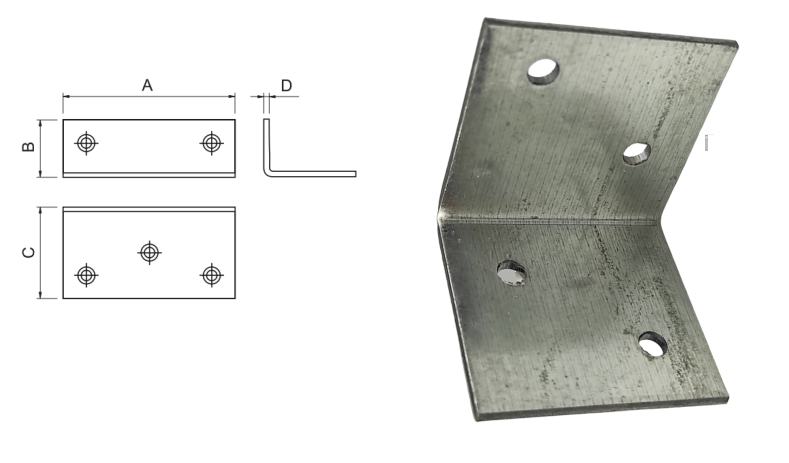 Kątownik szeroki do drewna KS-2