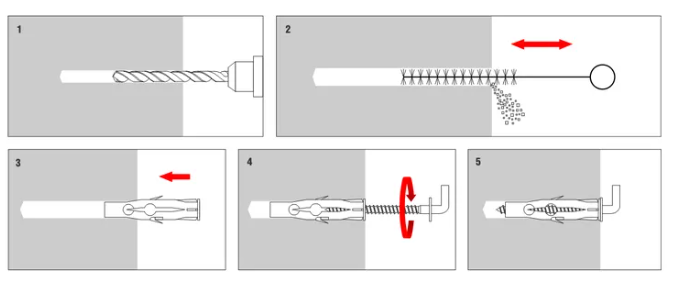 Kołki RUL z hakiem prostym