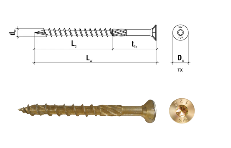 Wkręty ciesielskie do drewna